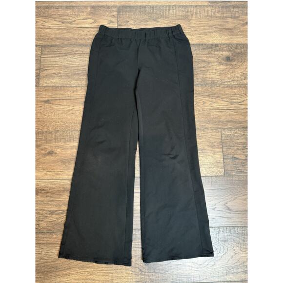 Derek Lam 10C X Athleta Black Wide Leg Workout Pants Size Small Full Length - Picture 1 of 7